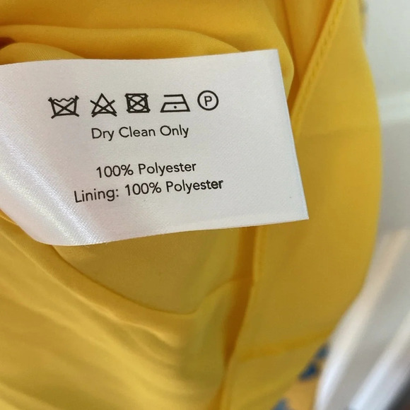 Borgo De Nor Iris Yellow Floral Print High Low Dress Butterfly Size UK 6 US 2 - Picture 11 of 16